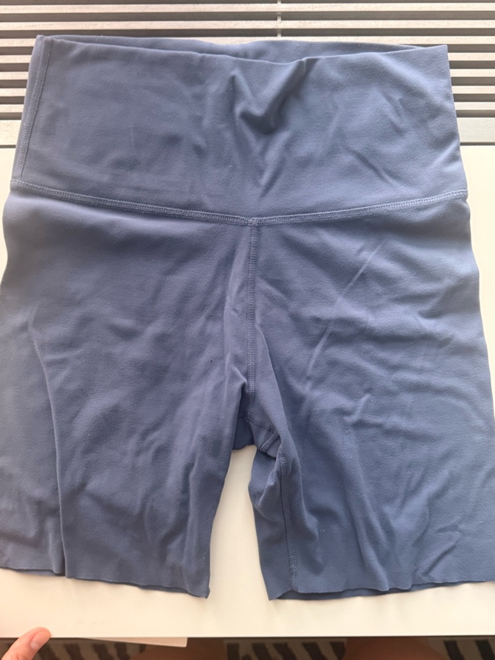 High-Waist Women’s Bike Shorts in Slate Blue